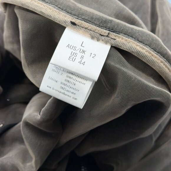 🆕 BRONX & BANCO 🧿 NWOT Wednesday Black Sequin Halterneck Maxi Gown Sz L US 8 - Picture 14 of 14